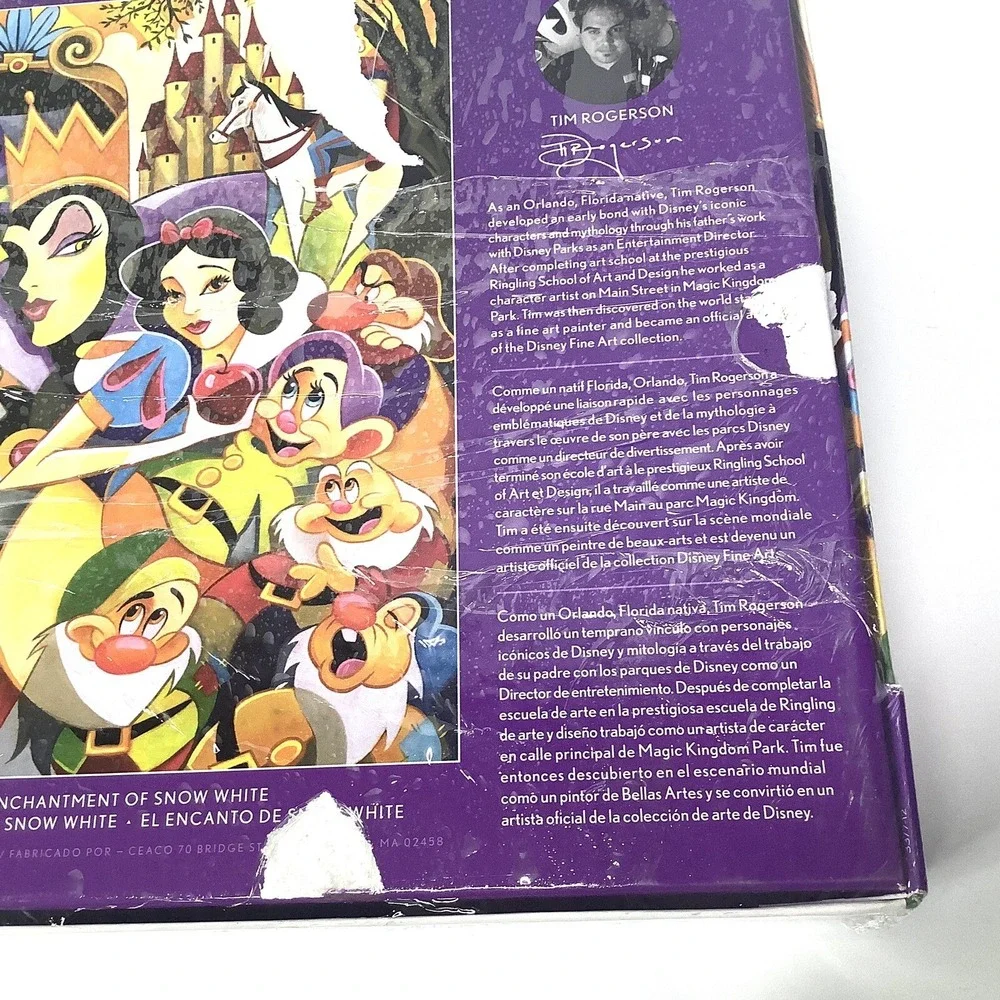 Disney Puzzle 1000 Pc Puzzle The Enchantment Of Snow‎ White USA Box Damaged New